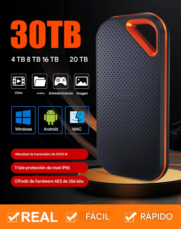 🔥【32 TB】Prenosni SSD z veliko kapaciteto – Visoka hitrost【Zadnji dan –50 %】
