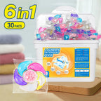 ✨👚【30 kusov】✨Extra veľké vedro 6v1 vonné perličky na bielizeň odstraňujú škvrny a zanechávajú vôňu, hladko likvidujú roztoče a baktérie