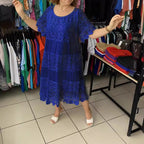 🌺👗【S-5XL】Nové čipkované šaty s okrúhlym výstrihom a krátkym rukávom