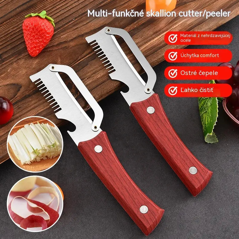 ✅Kúpte 1 kus a získajte 1 zadarmo🧅🔪 Multifunkčná kuchynská škrabka 3 v 1: Šúpe, režte a otvárajte fľaše! 🔥
