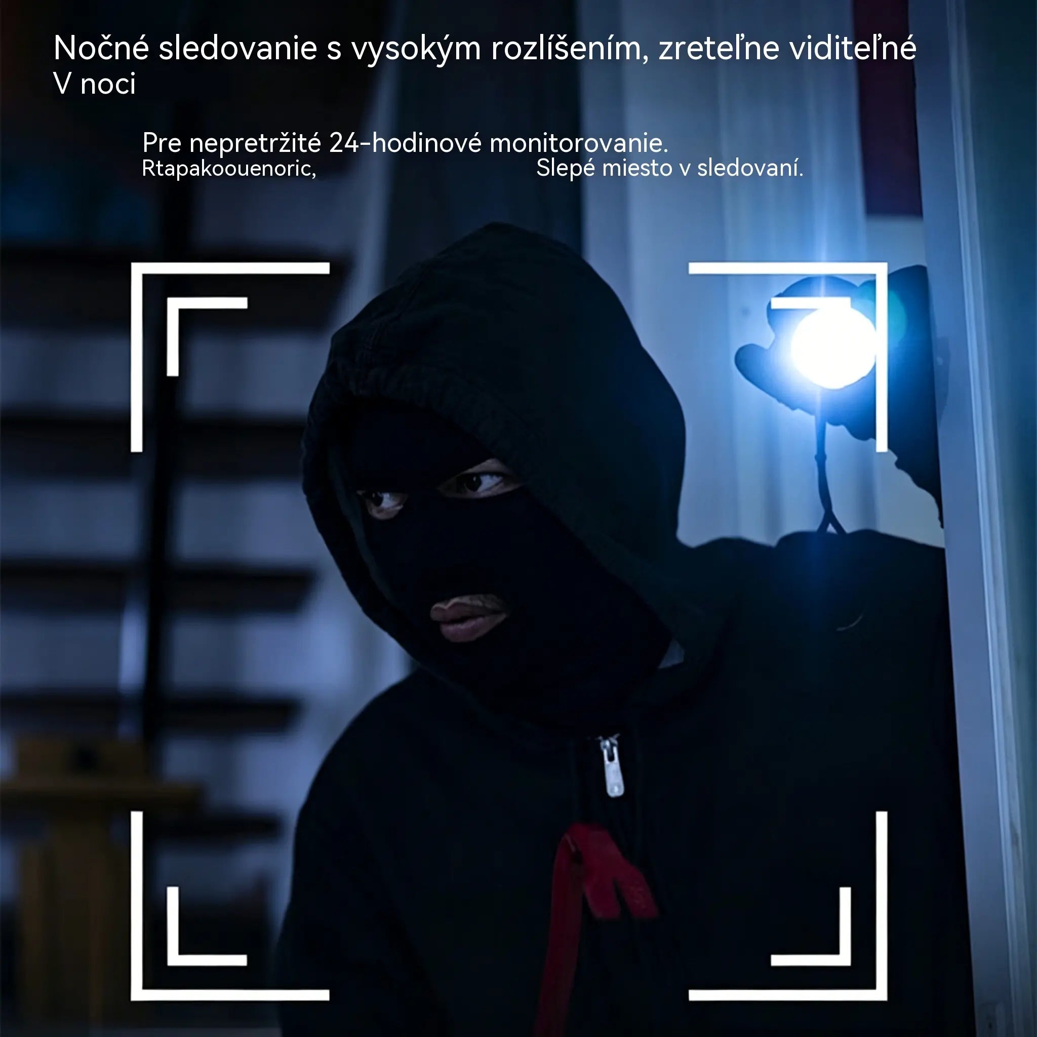 Kamera s vysokým rozlíšením a inteligentným monitorovacím systémom pre domácnosť s funkciou diaľkového bezdrôtového Wi-Fi pripojenia, infračerveného nočného videnia a obojsmerného zvuku.