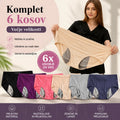 🔥 Zadnji dan 50 % popusta 🔥【6 kosov】 Nova izboljšana spodnja bielina z visokim pasom in vodoodporno zaščitno plastjo