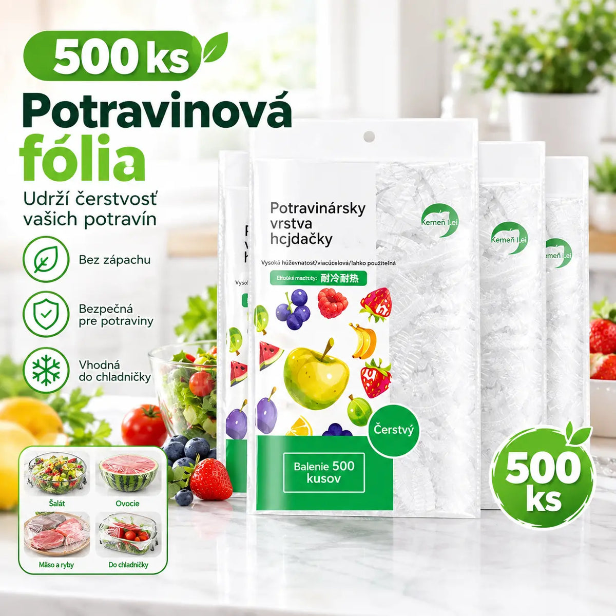 🔥🔥【500 kusov】【Posledná akcia: 50% zľava】✨500 listov opakovane použiteľnej, flexibilnej potravinárskej fólie