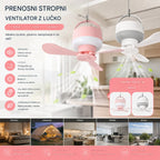 ⏰ Časovno omejena ponudba: Polnilni stropni ventilator z LED lučko! 🌬️✨