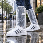 ☔Najlepšia ochrana pred dažďom! Vysoké nepremokavé obaly na obuv (výška 40 cm)! Hrubá protisklzová podrážka · Odolné PVC · K dispozícii v čiernej a priehľadnej farbe!