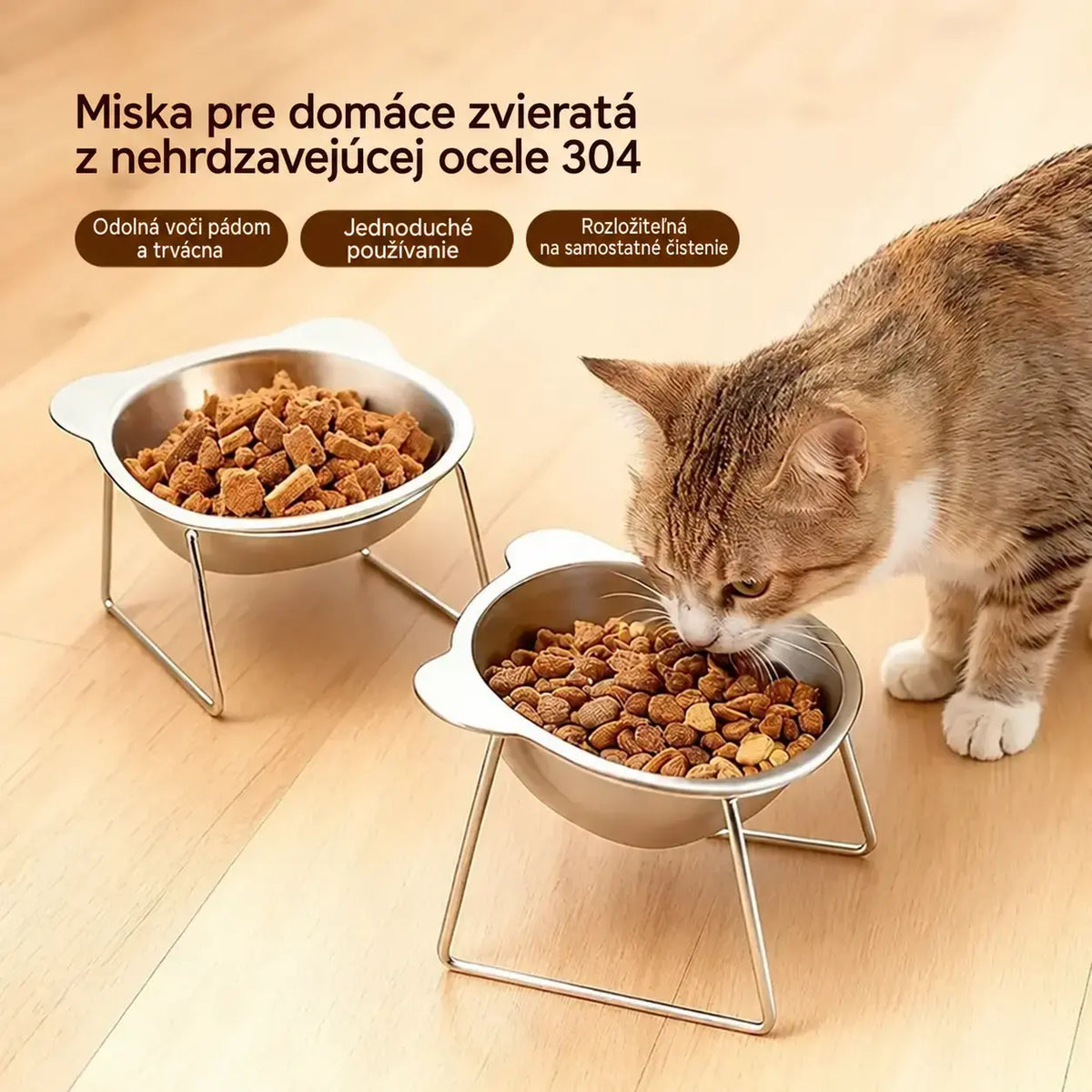 🐶 Ortopedická miska s 15° sklonom — pomáha pri prirodzenom držaní tela a pohodlnejšom kŕmení pre malé plemená.