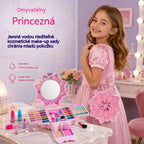 💄 Časovo obmedzená ponuka: zľava 49 %! ✨ Umývateľná súprava princeznovského líčenia: bezpečná a netoxická hračka na líčenie pre deti 👸