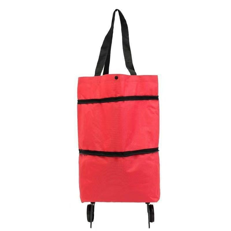 1 kus za 24 eur [Najpredávanejší produkt] 🛒♻️ Skladacia nákupná taška / batoh 2 v 1, ľahká nákupná taška / vozík