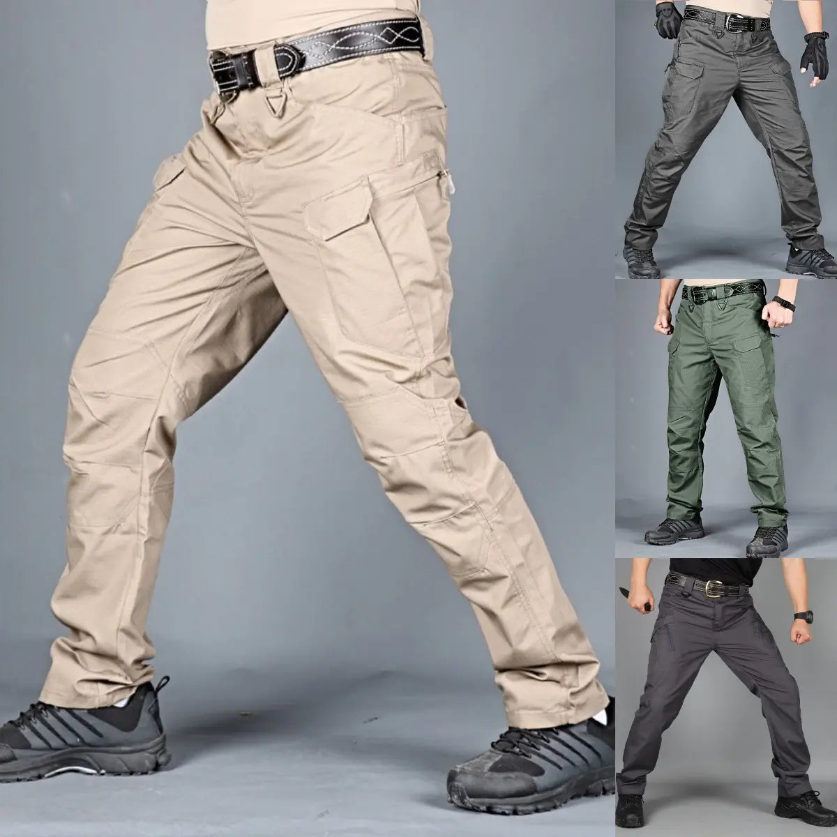 Pánske nohavice cargo – vojenský dizajn, veľkosti S–6XL, vhodné pre 40–105 kg