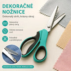 ✂️ Profesionálne zúbkované nožnice - Ostré zúbkované nožnice na látku