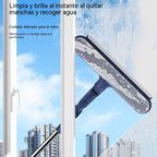 🧼✨ Limpiacristales 2 en 1 de doble cara con mango extensible para limpiar cristales en edificios altos.