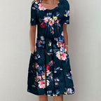 【Zľava 50%】【Veľkosti S-5XL】🌺🌺 Moderné šaty s okrúhlym výstrihom a potlačou.