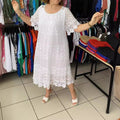 🌺👗【S-5XL】Nové čipkované šaty s okrúhlym výstrihom a krátkym rukávom
