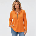 ✨Novinka: Za polovičnú cenu✨ 【Veľkosti S – 5XL / 5 farieb】Jednofarebný top s golierom typu Peter Pan – ideálny na vrstvenie alebo samostatné nosenie!