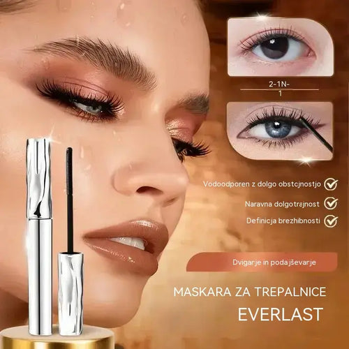 ✨ ZADNJI DAN! KUPI 1, DRUGI BREZPLAČNO! ✨ Vodoodporna maskara, odporna na znoj – podaljša in priviha trepalnice! 👁️