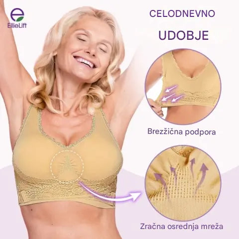 💥【50 % popust】【Kupite 1 in prejmite 2 brezplačno】🔥Posebna ponudba (paket 3 kosov) Udoben čipkast nedrček s sprednjim zapenjanjem